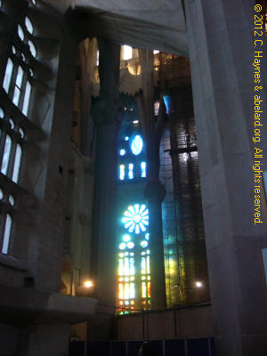 Stained glass in the Sagrada Familia