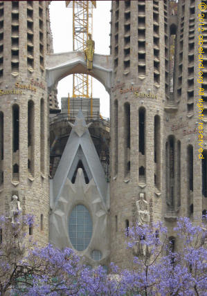 Part of a facade on the Sagrad Familia