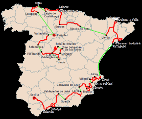 La Vuelta - race map