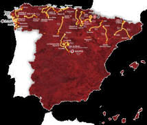 Route map for 2012 Vuelta d'Espagne