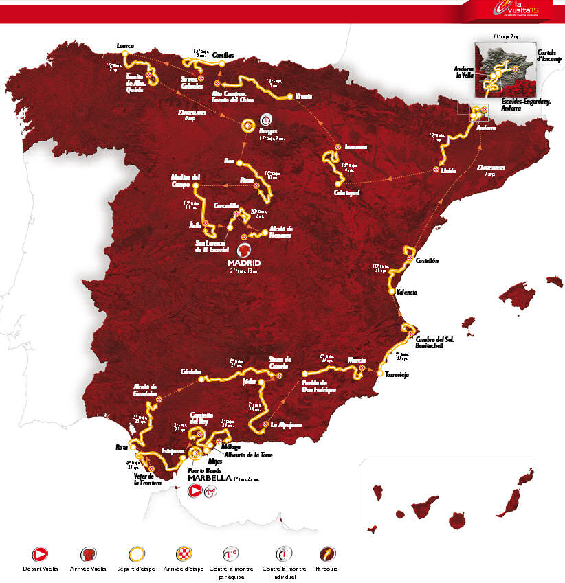 La Vuelta - race map