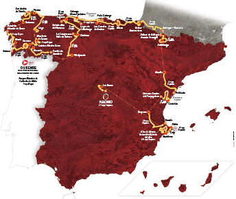 route map, Vuelta 2015