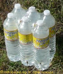 Six-pack of water bottles
