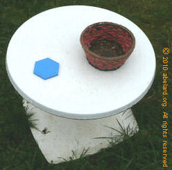 set of two objects on a table container